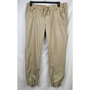 Levis Mens Ripstop Joggers Khaki Tan Size XL Husky Drawstring Elastic Waist
